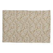 Neutraal Beige Goud Botanisch Blad William Morris Kussensloop (Achterkant)