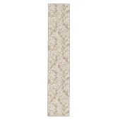 Neutraal Beige Goud Botanisch Blad William Morris Medium Tafelloper (Voorkant)