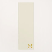Neutraal beige goud monogram yogamat (Voorkant)