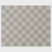 Neutraal Beige Grijs Buffalo Plaid Patroon Cadeaupapier (Vlak)