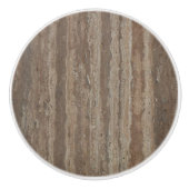 Neutraal beige houtskool Grijze bruine marmeren st Keramische Knop (Voorkant)