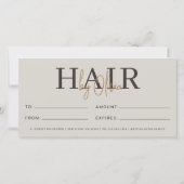 Neutraal Beige Kapsalon Logo Cadeaubonnen (Achterkant)