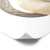 Neutraal beige Kat geborduurd Boho Cat Poster (Hoek)