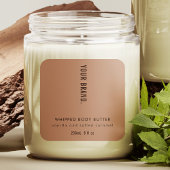 Neutraal Beige Minimaal Eenvoudig Pot Productlabel Vierkante Sticker