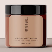 Neutraal Beige Minimaal Eenvoudig Pot Productlabel Vierkante Sticker