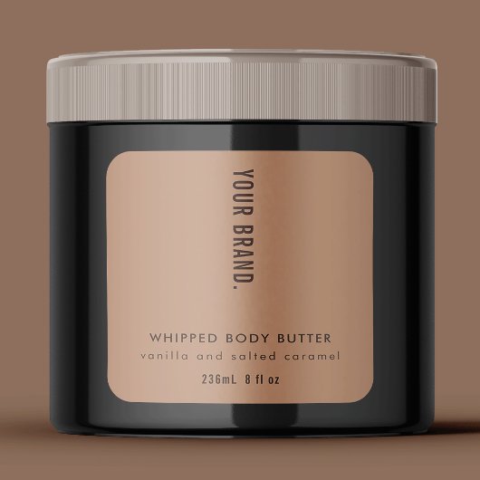 Neutraal Beige Minimaal Eenvoudig Pot Productlabel Vierkante Sticker