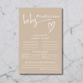 Neutraal beige minimalistische Baby voorspellingsd Flyer