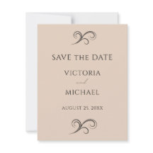 Neutraal beige minimalistische bruiloft