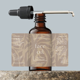 Neutraal Beige Modern 2 OZ druppelaar flesetiket Etiket