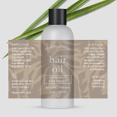 Neutraal Beige Modern 4 OZ Cosmetische Fles Label