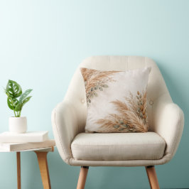Neutraal Beige Pampas Sage Botanisch Frame Kussen