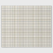 Neutraal Beige Plaid Gift Wrap | Moderne minimalis Cadeaupapier (Vlak)