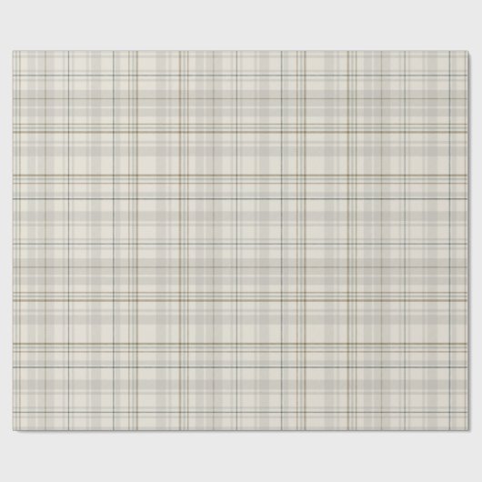 Neutraal Beige Plaid Gift Wrap | Moderne minimalis Cadeaupapier (Vlak)