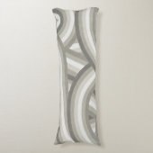 Neutraal/beige retro regenboog strepen patroon lichaamskussen (Voorkant Verticaal)