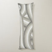 Neutraal/beige retro regenboog strepen patroon lichaamskussen (Achterkant (Verticaal))