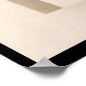 Neutraal Beige Scandinavisch Abstract Design Poster (Hoek)