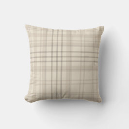 Neutraal Beige Schotlandse ruit Kussen
