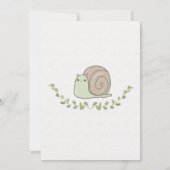 Neutraal beige slak verjaardag uitnodiging (Achterkant)