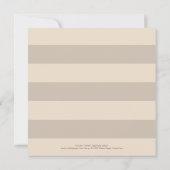 Neutraal beige Starfish Beach Wedding Rehearings Kaart (Achterkant)