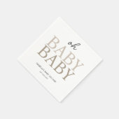 Neutraal Beige Twin Baby shower Servet (Hoek)
