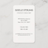 Neutraal Beige Zwart Professioneel Visitekaartje (Achterkant)