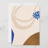 Neutraal Blauw Vrijgezellenfeest Retro Abstracte v Kaart (Achterkant)