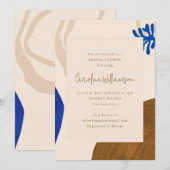 Neutraal Blauw Vrijgezellenfeest Retro Abstracte v Kaart (Voorkant / Achterkant)