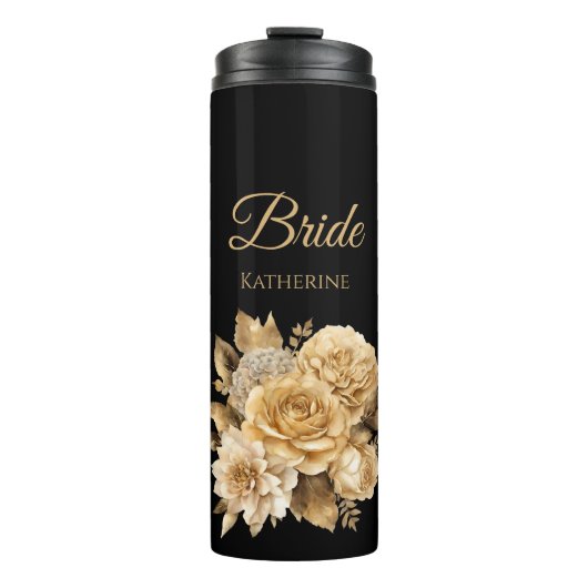 Neutraal Bloem Boeket-Bride- Thermosbeker (Voorkant)