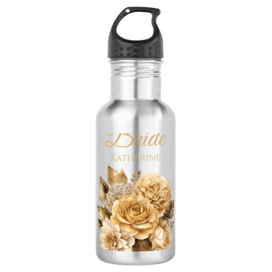 Neutraal Bloem Boeket-Bride- Waterfles (Voorkant)