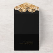 Neutraal Bloem Boeket-Bruiloft All In One Uitnodiging (Buitenkant)