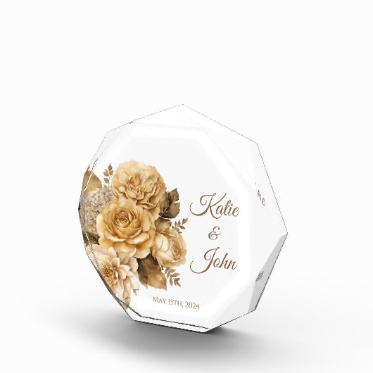 Neutraal Bloem Boeket-Bruiloft- Fotoblokken (Rechts)