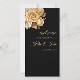 Neutraal Bloem Boeket-Bruiloft Programma-