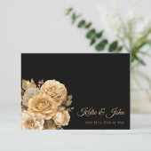 Neutraal Bloem Boeket-Bruiloft- RSVP Kaartje (Staand voorkant)