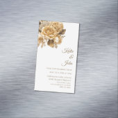 Neutraal Bloem Boeket-Wit-Save Onze Datum- Magnetisch Visitekaartje (Voorbeeld)