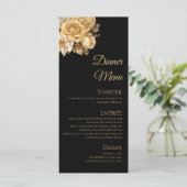 Neutraal Bloemboeket-Bruiloft Menu- Menu (Staand voorkant)