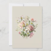 Neutraal bloemenkruisdoop kaart (Achterkant)