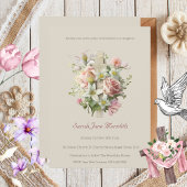 Neutraal bloemenkruisdoop kaart