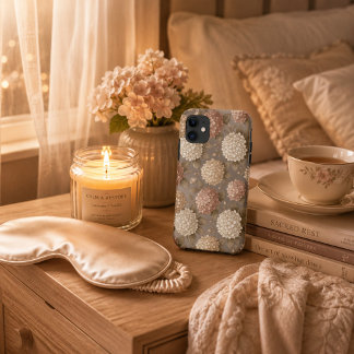 Neutraal Bloemmotief | Beige Hydrangea Cottagecore Case-Mate iPhone Case
