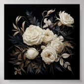  neutraal bloemmotief sublimatie poster (Voorkant)