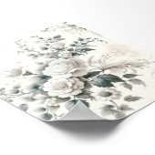  neutraal bloemmotief sublimatie poster (Hoek)