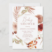 Neutraal Boheems Herfst Herfst Baby shower Kaart (Voorkant)