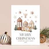 Neutraal Boheems Kerst Compositie Corporate Feestdagenkaart
