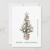 Neutraal Boheemse Kerstboom Bedrijf Feestdagenkaart (Voorkant)