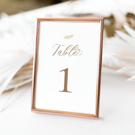 Neutraal Boho Baby Brunch Invitation Table Number Kaart