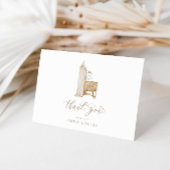 Neutraal Boho-Baby shower Bedankkaart