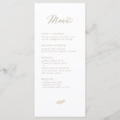 Neutraal Boho-Baby shower Menu (Voorkant)