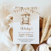 Neutraal Boho Baby shower uitnodiging – Oh Baby th
