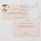 Neutraal Boho Floral - Gegevens S2-beige Informatiekaartje (Voorkant / Achterkant)