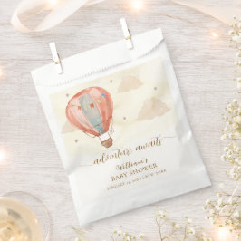 Neutraal Boho  Hete Luchtballon Baby shower Bedankzakje