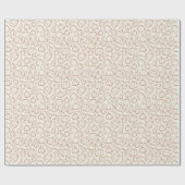 Neutraal Boho Pompoen Patroon Herfst Halloween Fee Cadeaupapier (Vlak)